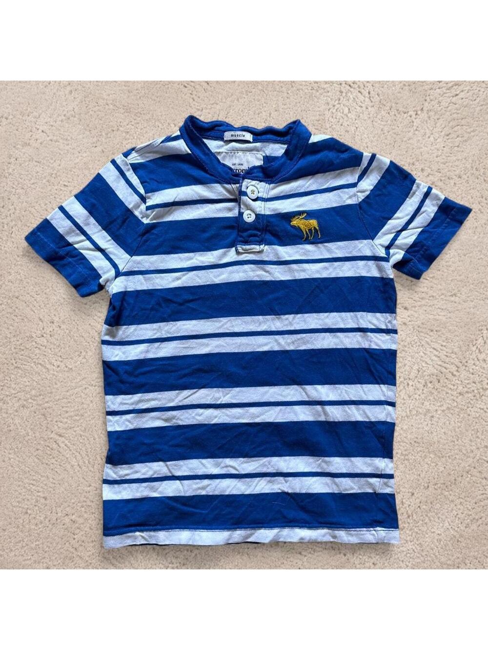 Beautiful Abercrombie embroidered striped skater style baby tee.
